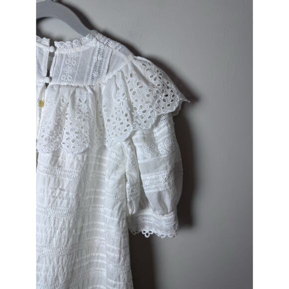 PETITE AMALIE Embroidered Dress Eyelet White Girls Sz 5 NWT $209 MSRP - Picture 13 of 14